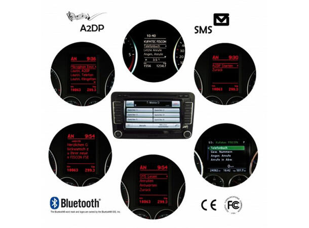 Fiscon BASIC PLUS Blåtann handsfreesett VW RCD510/RNS310/RNS510/RCD510/RNS810